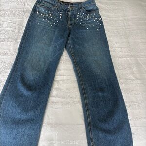 Fabulous Veronica Beard DANIELA pearl and rhinestone  Jeans